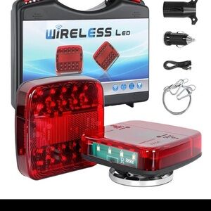 New! “LAMPEASE” Wireless Trailer Lights Magnetic Kit Towing Tail Light Portable